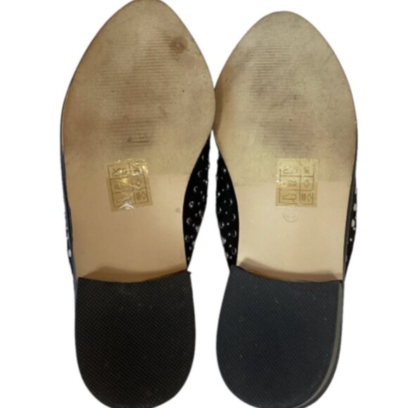 Beast Fashion Rhinestone Studded Mules Slip On Sz 6.5 #294D - Picture 9 of 11